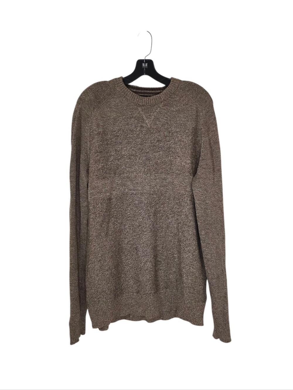 Smartwool Ripple Ridge Crew Sweater Merino Wool Blend Brown Long Sleeve Mens L